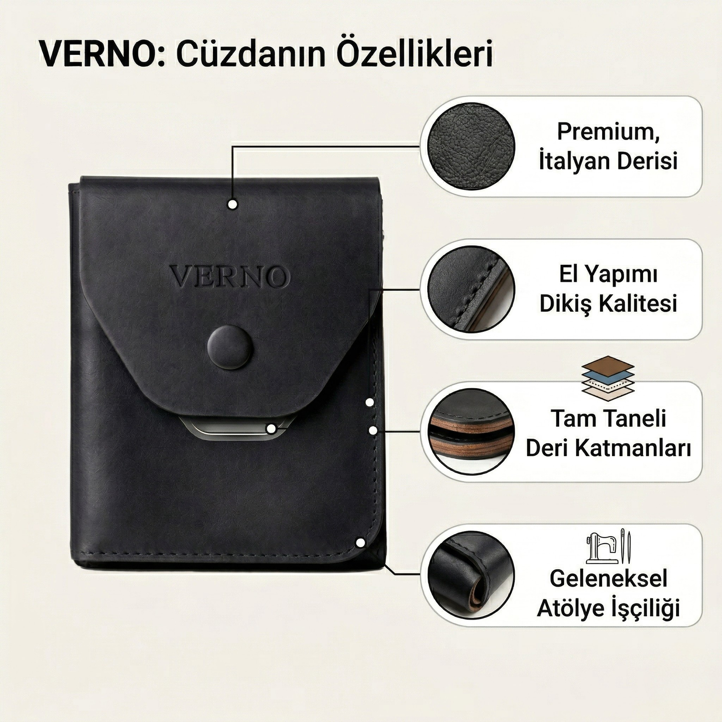 Raveno - Vantage Deri Cüzdan